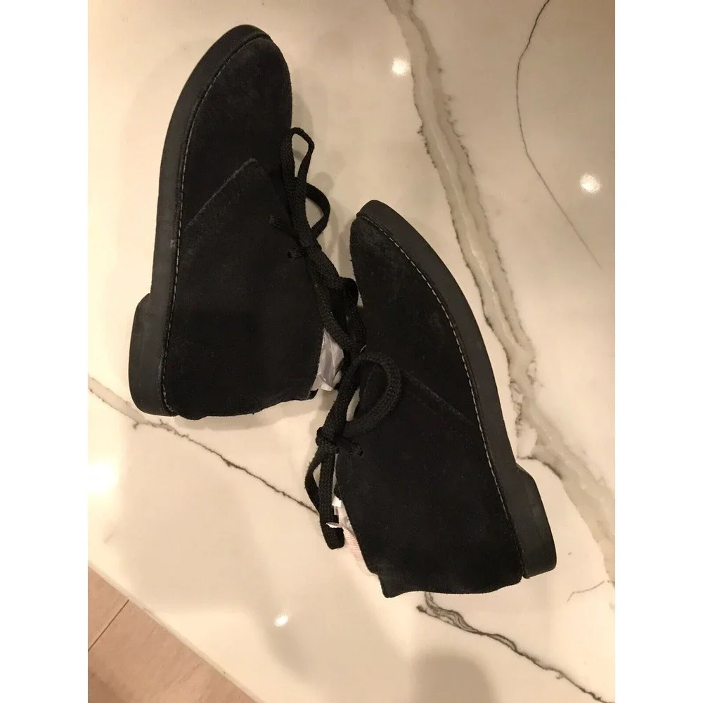 J Crew Crewcuts Boys' Suede Leather Calvert Boots K2  Big Kids Black
